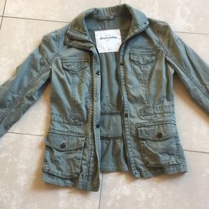 Abercrombie kids green cargo jacket size medium